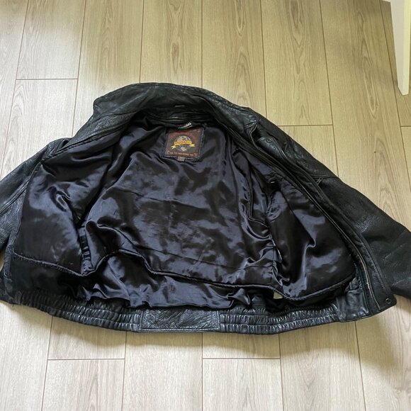 Wilson's Adventure Bound Thinsulate Leather Jacket Men's L Black moto Biker - Picture 11 of 14